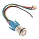 thumbnail image 5 of Interruptor de Botón Momentáneo de 5/8 Pulgadas 12V, Interruptor de Botón Marino Impermeable con LED para Automóvil Blanco Sunnimix Interruptor de botón pulsador LED de metal, 5 of 6