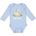 thumbnail image 3 of Inktastic I'll Never Forget That My Nana Loves Me with Cute Elephants Boys or Girls Long Sleeve Baby Bodysuit, 3 of 5
