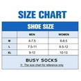 thumbnail image 6 of Busy Socks Men's Women's Wide Diabetic Socks for Swollen Feet,Medium,4 Pack,Black, 6 of 7