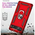 thumbnail image 2 of Starshop Case for Google Pixel 6A, With Tempered Glass Protector, Drop Protection Ring Kickstand Cover Red, 2 of 7