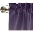 thumbnail image 6 of Curtain Valance for Windows Purple and Grey Ombre Rod Pocket Valance Window Treatments 1 Panel Gradient Gradual Color Short Curtains for Kitchen Windows Bathroom Bedroom 54x18 inch, 6 of 6
