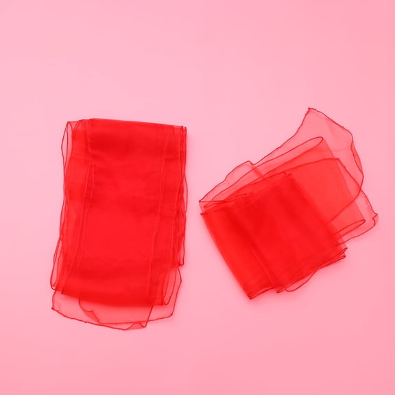 OFFIGAM Set of 10 Red Organza Chair Sashes for Party Decorations, Elegant Bow Ties for Wedding and Event Seating