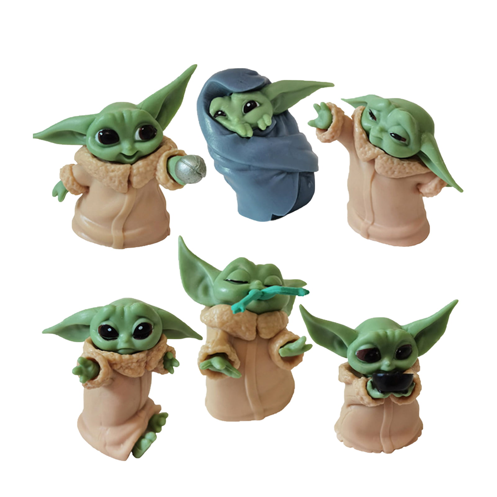 1/5pcs Wars Mandalorian Baby Yoda Mini Action Figure Mini Toys Doll With Box