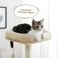 thumbnail image 3 of SALE CLEARANCE Multilevel Wooden Cat Tree Modern Cat Tower Cat Play House with Large Condo, Spacious Hammock, Cozy Top Perch and Dangling Balls, 3 of 8