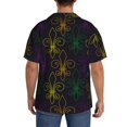 thumbnail image 3 of Kdxio Men'S Hawaiian Shirt For Men Short Sleeve Shirt Mardi Gras Carnival Summer Casual Holiday Beach Button Down T-Shirts, 3 of 5