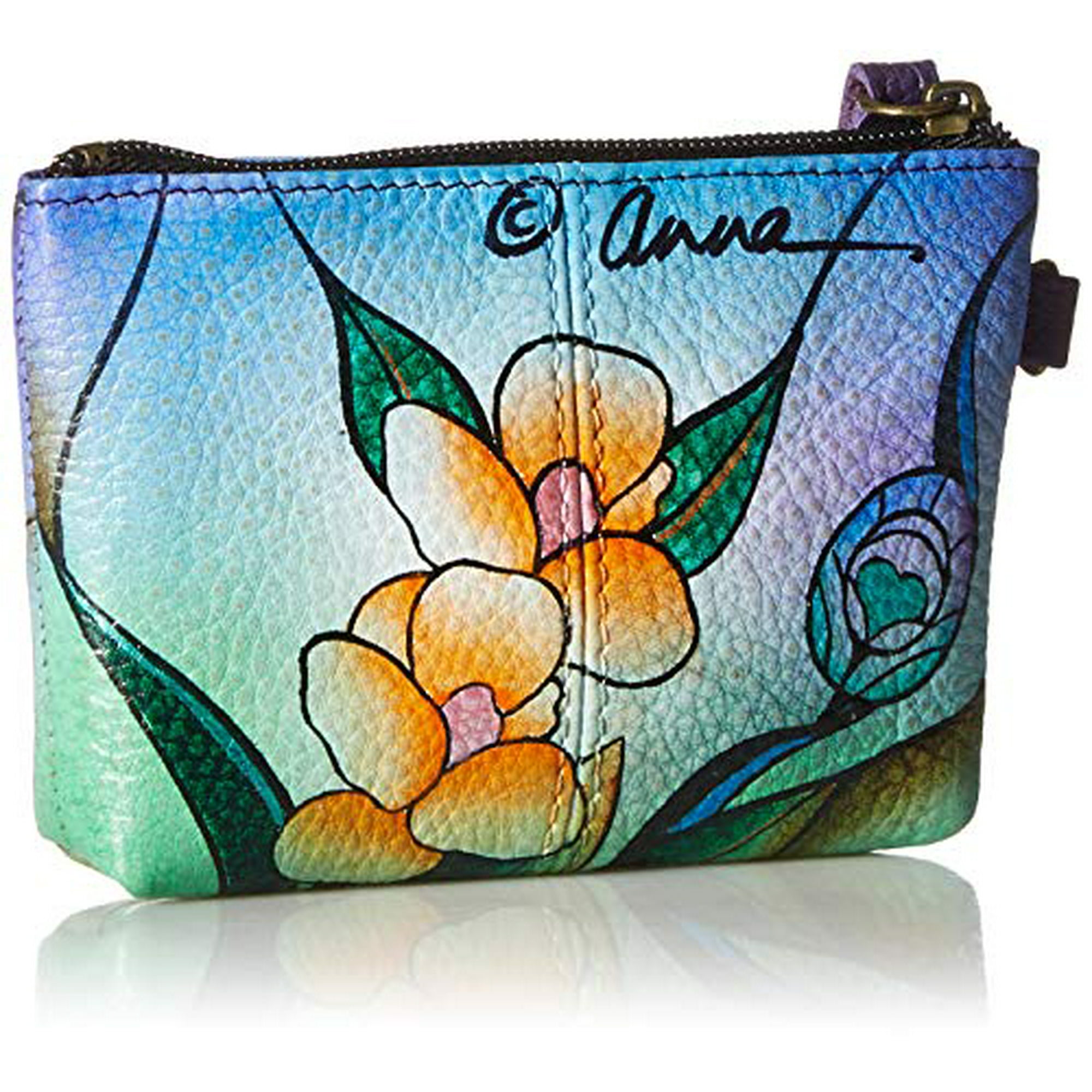 Anna by Anuschka Women s Hand Painted Leather Coin Pouch Purse