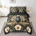 thumbnail image 2 of Castle Fairy Kids Teens Black Spider Moth Bedding Comforter Set,Gothic Full Bedding Set, 2 of 8