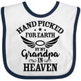 thumbnail image 3 of Inktastic Handpicked for Earth by My Grandpa in Heaven Angel Wings Boys or Girls Baby Bib, 3 of 4