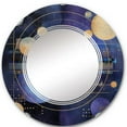 thumbnail image 2 of DESIGN ART Designart "Purple Yellow Galactic Universe" Comets Modern Wall Mirror 24in.x24in., 2 of 4