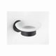 thumbnail image 2 of Bosio Black wall-mounted soap dish, Round soap dish to attach to the wall, Stainless steel - satin glass, 11x5.5x13 cm, matt black, 2 of 5