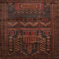 thumbnail image 1 of Ahgly Company Machine Washable Indoor Square Traditional Dark Sienna Brown Area Rugs, 6' Square, 1 of 7