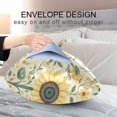 thumbnail image 4 of Yayeee Pillowcase King Size Set of 2 Satin Wrinkle Resistant Envelope Pillow Case, Floral Birds Pattern, 4 of 8