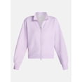 thumbnail image 6 of Athletic Works Women's Cropped Fleece Bomber Jacket with Long Sleeves, Sizes XS-XXL, 6 of 7