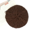thumbnail image 3 of CoCoMangos Women Winter Knitted Twisted Beret Cap Slouchy Crochet Beanie Hat Ladies Warm Beret Hat, 3 of 7
