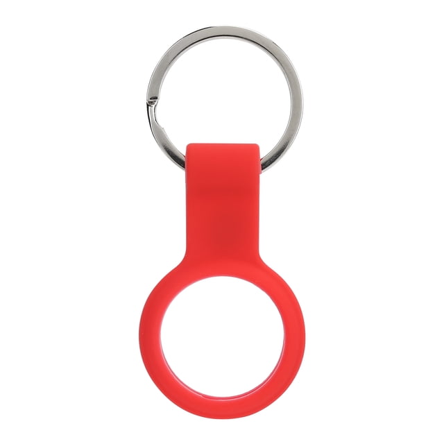 Funda protectora para buscador de teléfono Funda protectora de silicona antiarañazos con llavero para IOS (rojo)