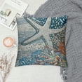 thumbnail image 2 of Nautical Throw Pillow Covers Inch Set of Ocean Coral Starfish Decorative Pillow Cases Beach Blue Gray Pillow Covers Modern Home Decor For Living Room Couch, 2 of 5