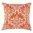 thumbnail image 6 of TreeWool (Pack of 2) Damask Accent Decorative Cotton Throw Pillow Covers (18 x 18 Inches, Orange), 6 of 6