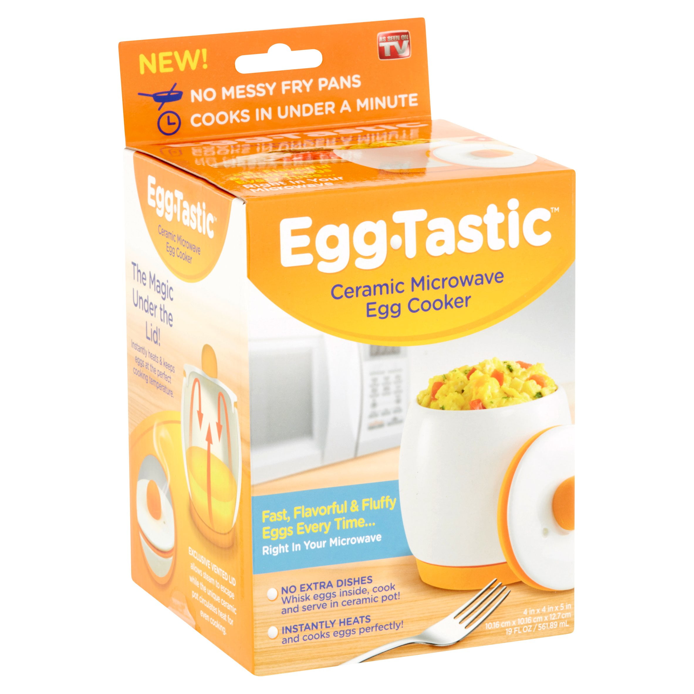 NEW Egg-Tastic Microwave Egg Cooker & Poacher For Fast & Fluffy Eggs