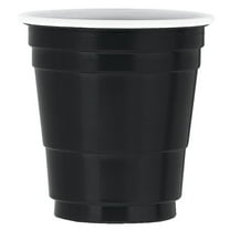 Mini Party Cup Shot Glasses, 2 oz, Black, 20ct