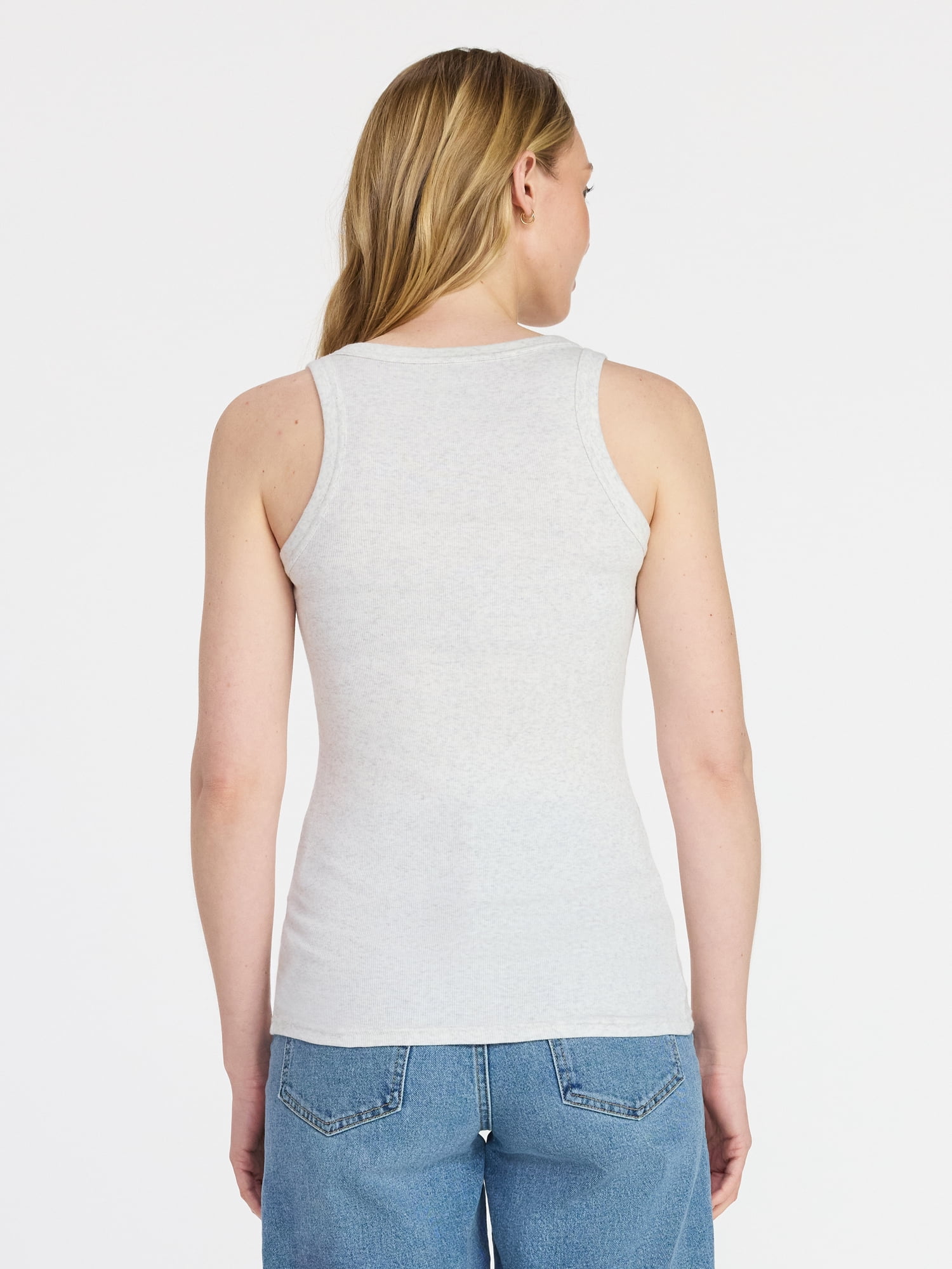 Time and Tru Women's Ribbed Tank Top, Sizes XS-XXXL