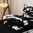 thumbnail image 5 of Erosebridal Black and White Zipper Twin Comforter Sets with Fitted Sheet and 2 Pillowcases, Modern Geometric Zipper Bedding Set, Black Reversible, 5 of 7