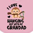 thumbnail image 4 of Inktastic Monkey I Love Hanging out with My Grandad Boys or Girls Baby Bib, 4 of 4