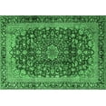 thumbnail image 1 of Ahgly Company Indoor Rectangle Medallion Emerald Green Traditional Area Rugs, 4' x 6', 1 of 4