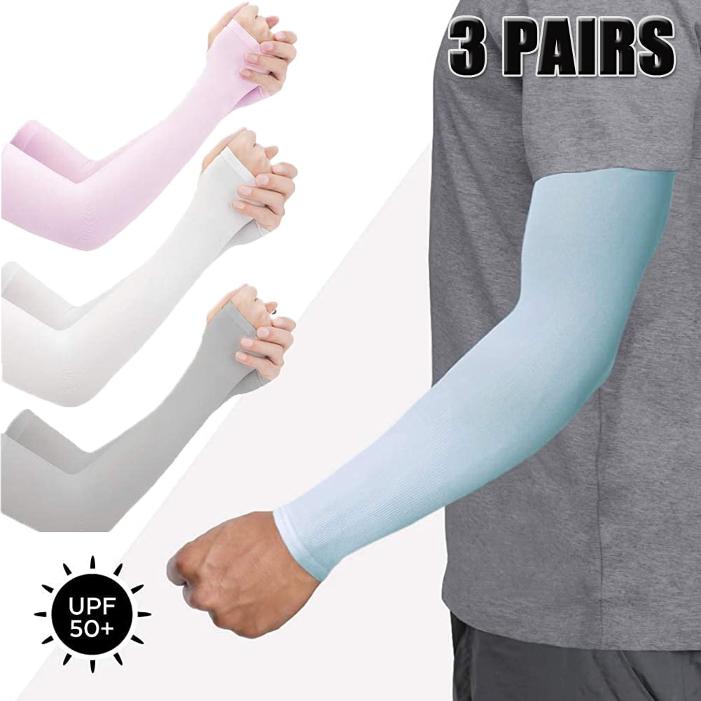 COOLOMG Compression Arm Sun Protection Non-Slip Basketball Volleyball Cycling Running Women Men's Boy's Multicolour S/M XL 1 Pair 