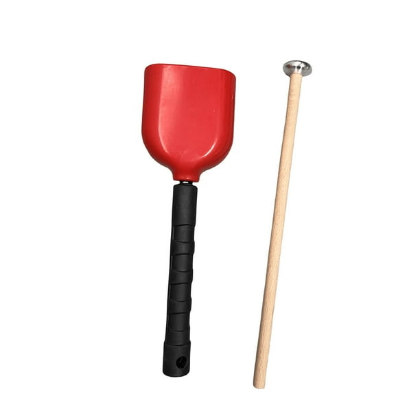y mazo cencerro instrumento de percusión profesional para celebración de fiestas en públicos , rojo S