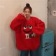 thumbnail image 2 of Sudadera holgada de lana de cordero estilo inactivo para mujer, chaqueta de calle con sistema de sal grueso con forro polar, 2 of 4