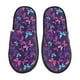 thumbnail image 1 of Balery Bright Purple Butterflies Pantuflas de Casa de Felpa Silenciosas con Diseño Estampado, Zapatillas Cómodas Antideslizantes de Algodón para Interior-Medium, 1 of 8