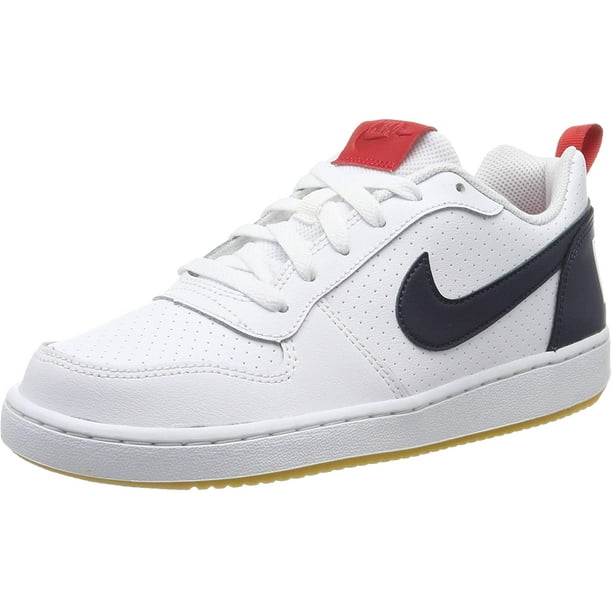 Nike Big Boy's Court Borough Low (GS) Sneakers (White/Obsidian/University Red, - Walmart.com