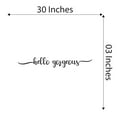 thumbnail image 4 of Hello Gorgeous Amazing Love Beauty Girls Love Beautiful Crown Prince Unicorns Royalty Sweet Dreams Decorating Holiday Gift Ideas Bedroom Wall Decal Sticker - Size: 30 In X 3 In, 4 of 5