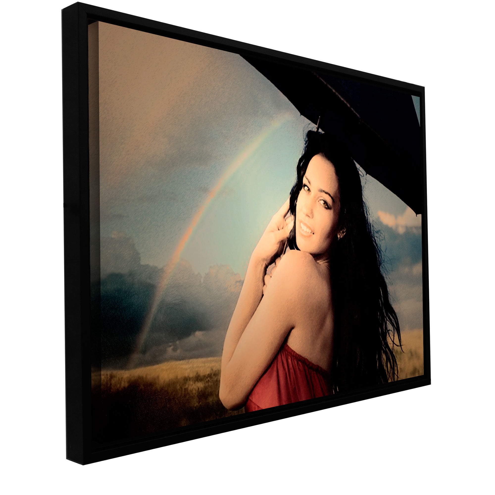 Dean Uhlinger "Green Eyes And Summer Rain" Floater-Framed Gallery-Wrapped Canvas