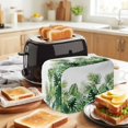 thumbnail image 3 of Summer Tropical Toaster Cover 2 Slice, Pastoral Palm Trees Botanical Leaves Dustproof Bakeware Oven Protector with Top Hook, Waterproof Small Kitchen Appliance Toasters Dust Cover, 12"x7.5"x8", 3 of 9