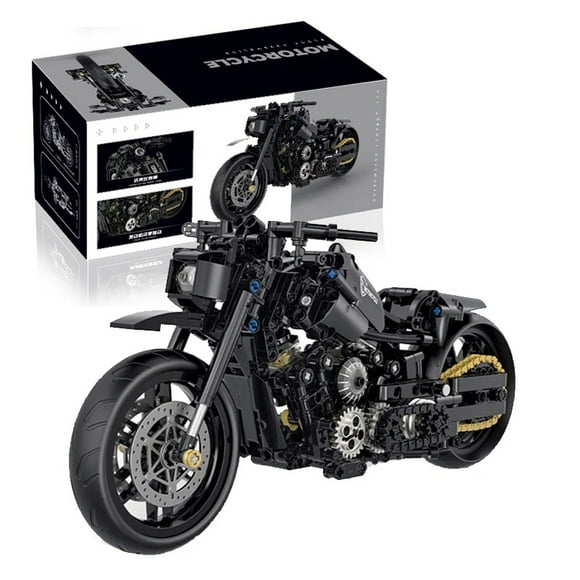 Harley Davidson Motorbike Building Model compatible with LEGO Bike Blocks Moto Road Racer Bricks - 586 Pieces