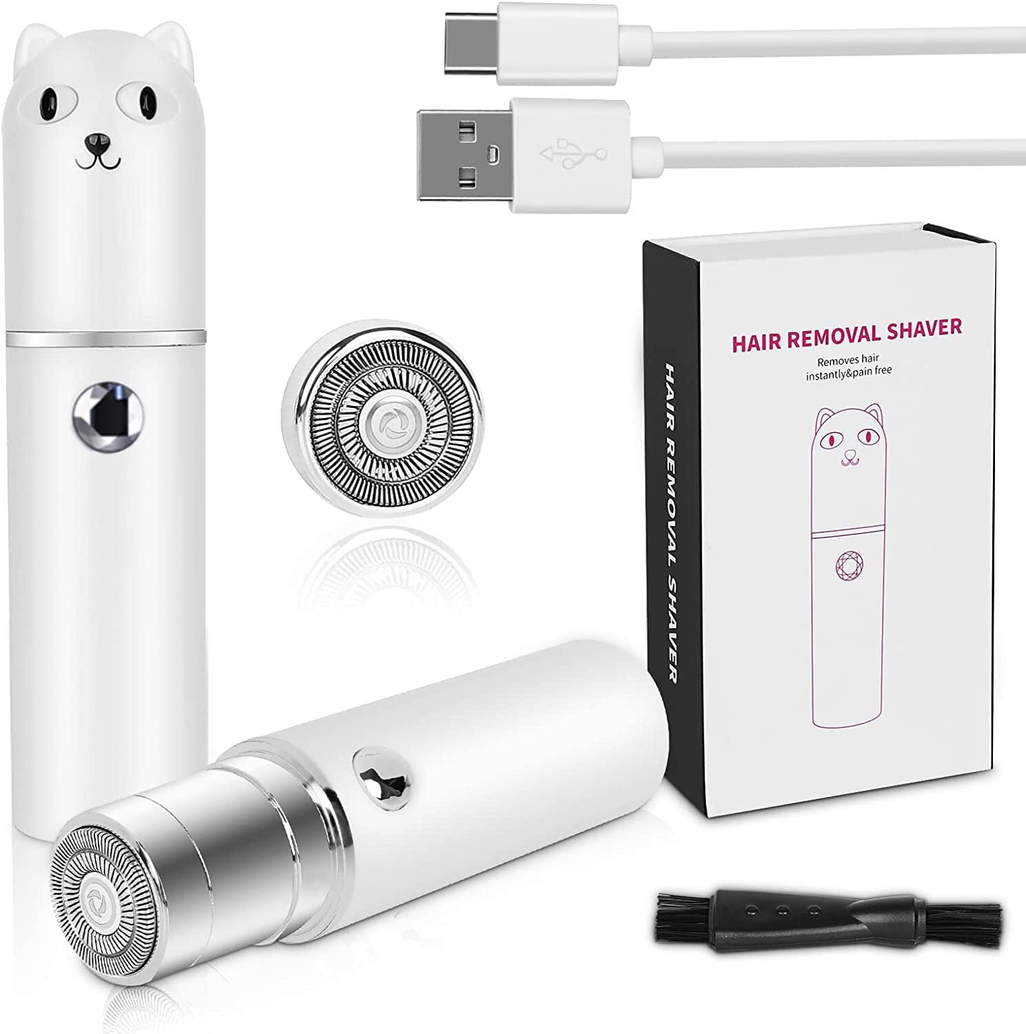 Flawless Hair Remover for Women, Rechargeable Painless Face Shavers for ...