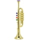 thumbnail image 3 of Trompeta infantil de plástico recubierto de oro para niños, juguete musical preescolar, instrumento de viento para regalo, 3 of 8