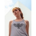 thumbnail image 2 of Patterns Owl Racerback Tank Women -Image by Shutterstock, Female x-Small, 2 of 4