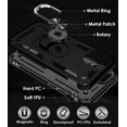thumbnail image 3 of Entronix Case Designed for Apple iPhone 12 Heavy Duty Case with Built-in Kickstand, Dual Layer Protection with Rotating Holder Ring, Sturdy Case for Apple iPhone 12, Black, 3 of 6