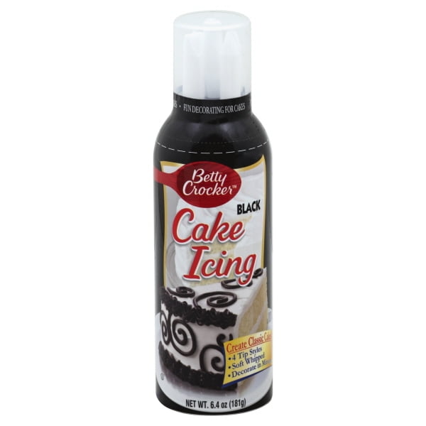 Betty Crocker Decorating Cake Icing Black, 6.4 OZ - Walmart.com ...