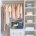 thumbnail image 5 of Iauyy Large Storage Box with Lid - Foldable Home Storage Bins for Clothes Toy Holiday Decor, Peacock (42*32*30cm), 5 of 6
