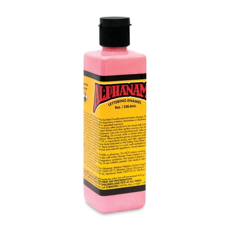 Alpha6 Alphanamel Lettering Enamel - Raspberry Sherbert, 236.6 ml, Bottle