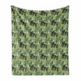 thumbnail image 1 of Cactus Soft Flannel Fleece Throw Blanket, Create Pattern Abstract Design Cacti Repetition, Cozy Plush for Indoor and Outdoor Use, 60" x 80", Khaki Dark Sepia Green, by Ambesonne, 1 of 5