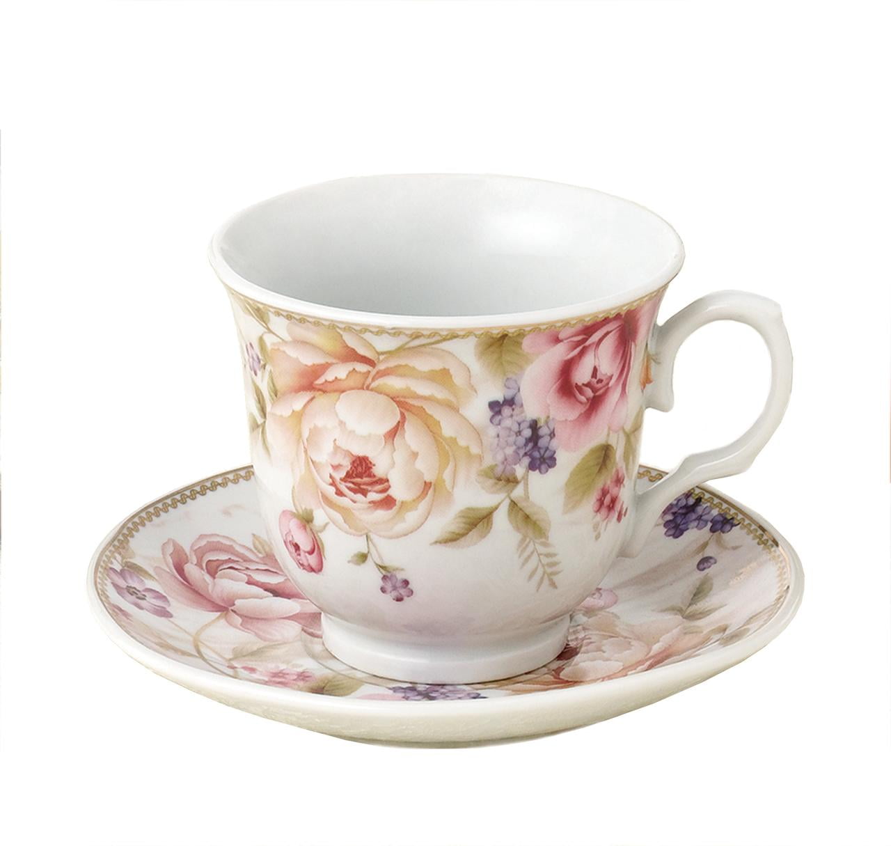 Rörstrand Swedish Grace Gala Tea Cup & Saucer 45 CL - Tea Cups Porcelain White - 1052170