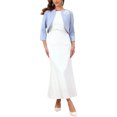 thumbnail image 2 of INSPIRE CHIC Women's Formal Bolero for Evening Dresses Half Sleeves Open Front Cocktail Shrugs M Light Blue, 2 of 5
