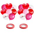 thumbnail image 1 of Ballons Rouges Roses Ensemble de Ballons de la Saint-Valentin Lettres Romantiques Imprimées Cœur d'Amour Décoration Scène Diy Fête de Vacances pour la Saint-Valentin, 1 of 8