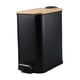 thumbnail image 3 of Bote de basura con tapa, cubo de basura con pedal fino, organizador de cesta de papel, cesto de basura de cocina de 5L para inodoro de lavandería , negro perfecl Bote de basura, 3 of 8