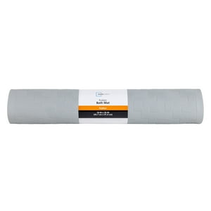 Mainstays Rubber Bath Mat with Suction Cups, Gray