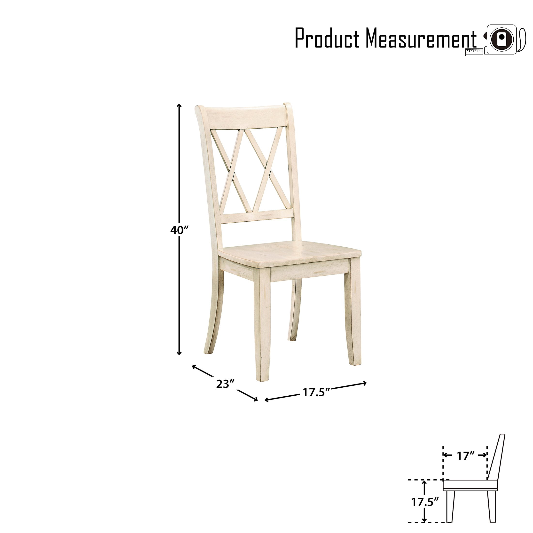 OakvillePark Hollman Dining Side Chair (Set of 2), White